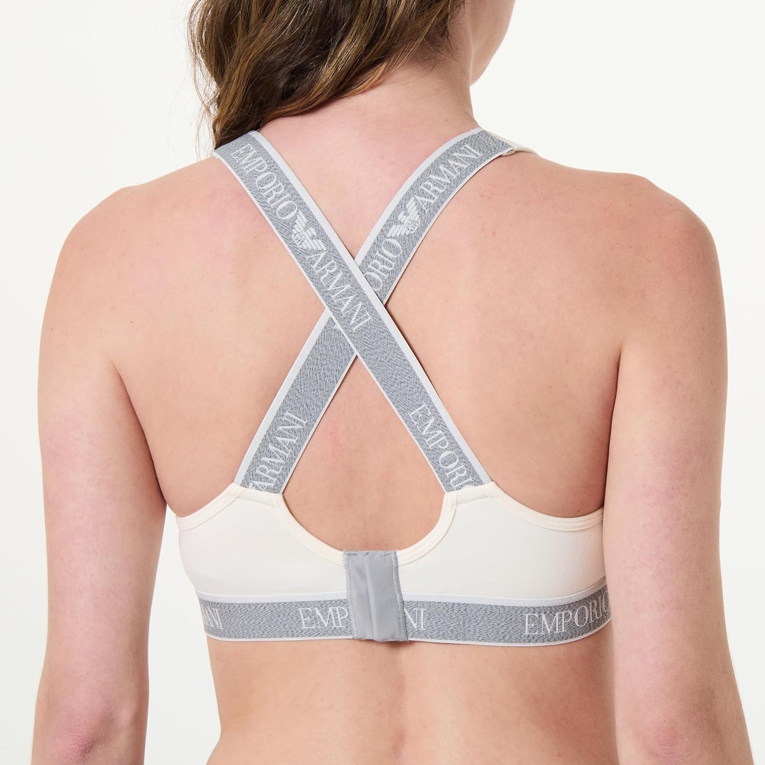 Emporio Armani Women's Iconic Logo Band Padded Bralette Bra