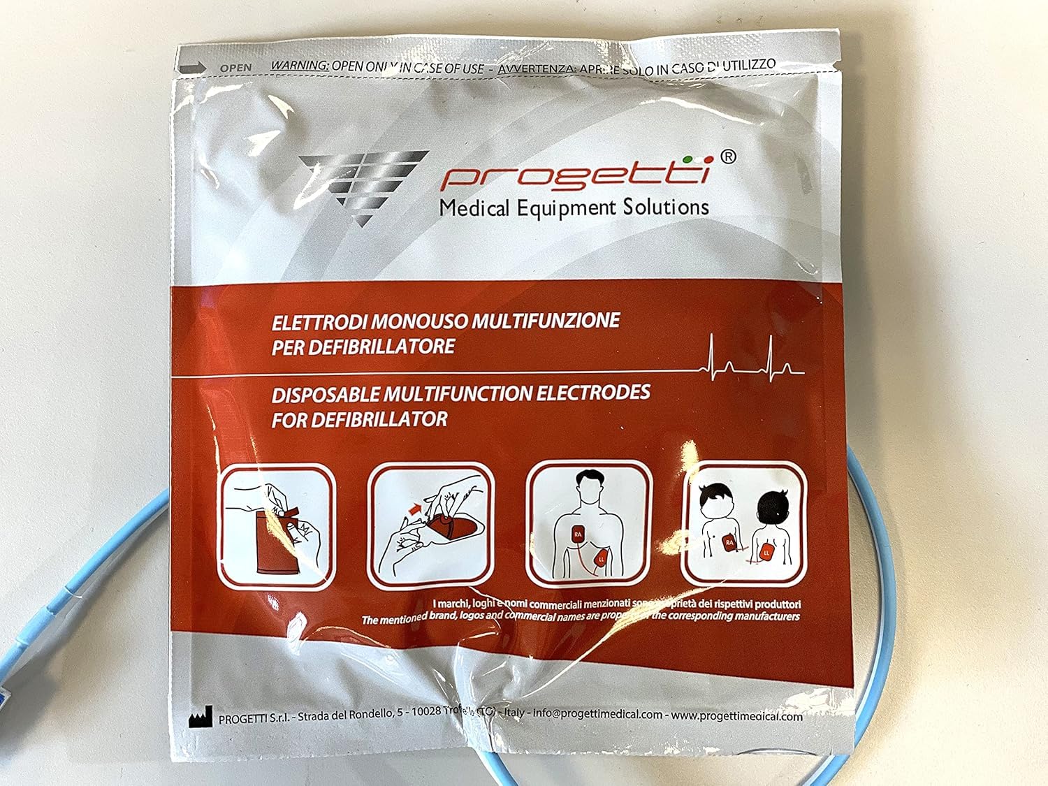 Kit sostituzione elettrodi adulto preconnessi e batteria per defibrillatore Rescue SAMe
