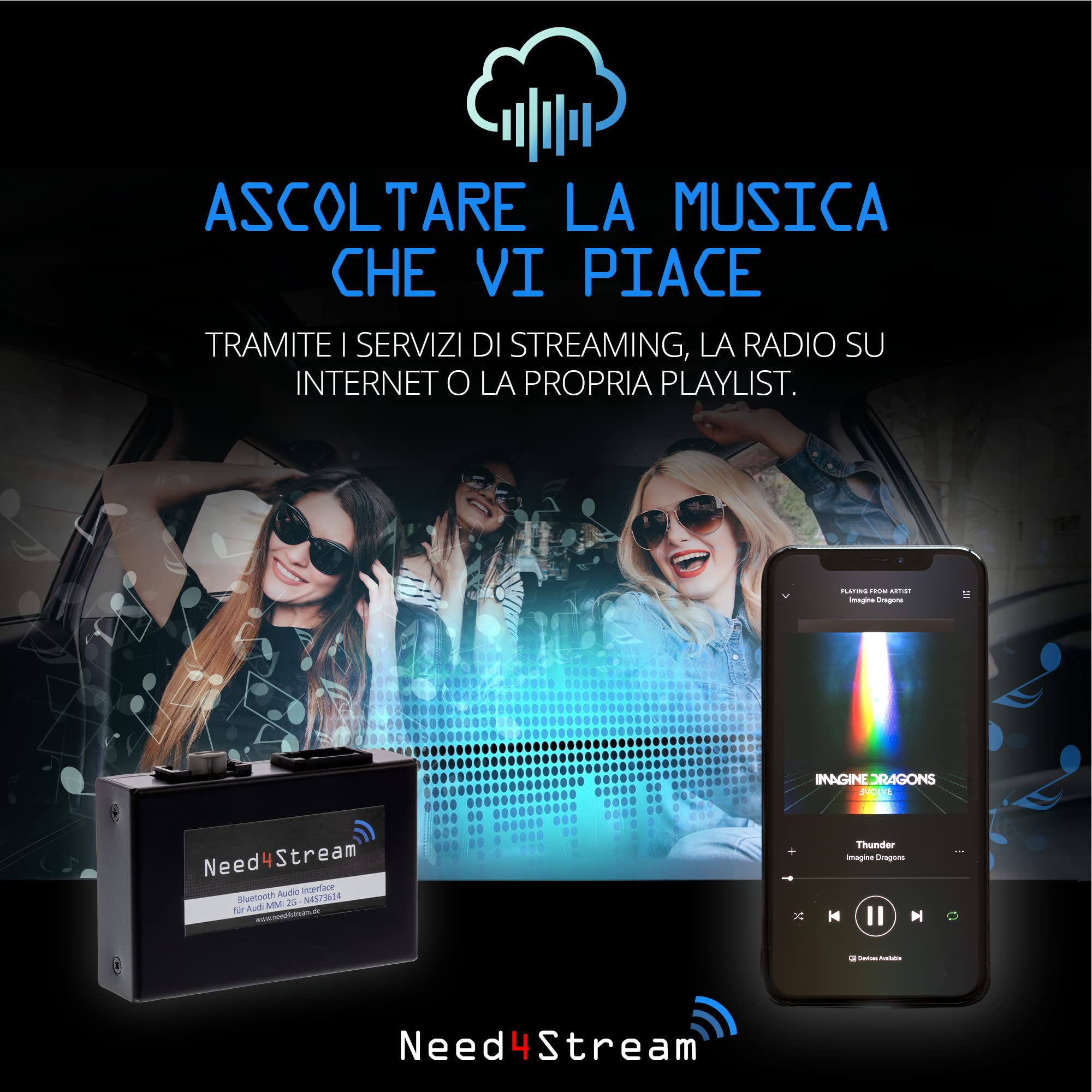 N4S73614 A2DP - Interfaccia audio Bluetooth con indicatore di titolo per MMI 2G, compatibile con Audi A4 8K, A5 8T/8F, A6 4F, Q7 4L, A8 4E, iPhone e Android