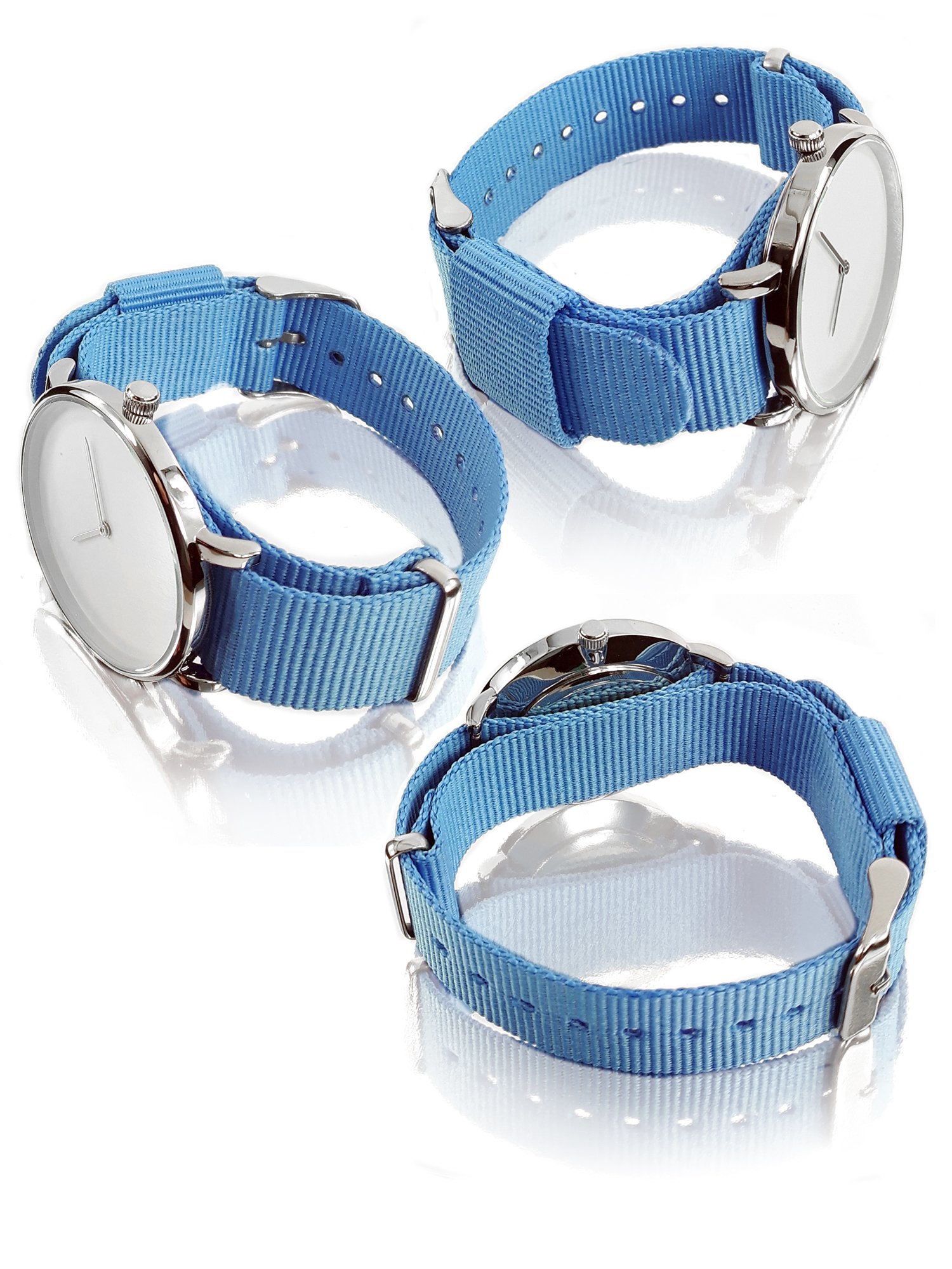 Reloj personalizable con una Photo + regalo) con dos pulseras NATO tressés turquesa. visualisez votre reloj personalizada.