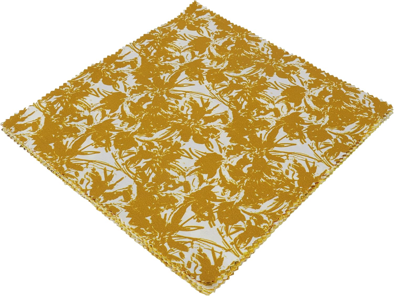 Soimoi Precut 10-inch Florals Prints Cotton Fabric Bundle Quilting Squares Charm Pack DIY Patchwork Sewing Craft- Yellow