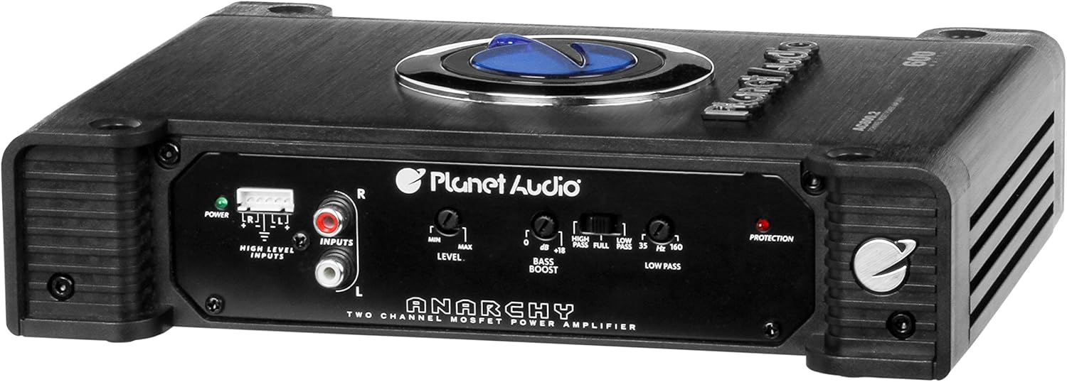 Limited Discount Planet Audio AC600.2 2 Channel Car Amplifier - 600 High Output, Full Range, Class A/B, 2 - 4 Ohm Stable, Mosfet Power Supply, Bridgeable