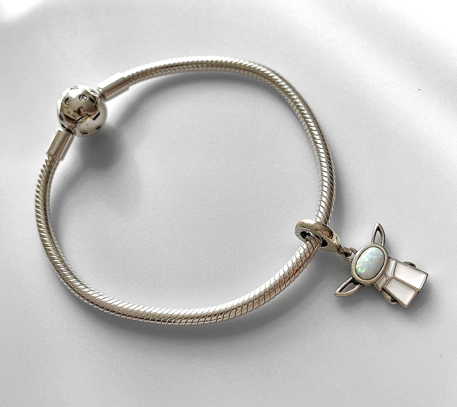 Baby Alien Be With You Charm, Opal Alien Charm Compatible with Pandora Bracelets & Necklaces, Space Lover Gift, Fantasy Character Jewelry