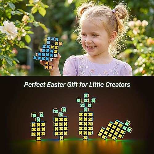 Miniatura 6 de TOSY Cubo Magnético 2x2 - 8 Bloques, Juguetes 2en1: Cubo de Rompecabezas 2x2x2 e Infinity Cubo Personalizable, Luminoso, Regalo para Relleno de Cubo