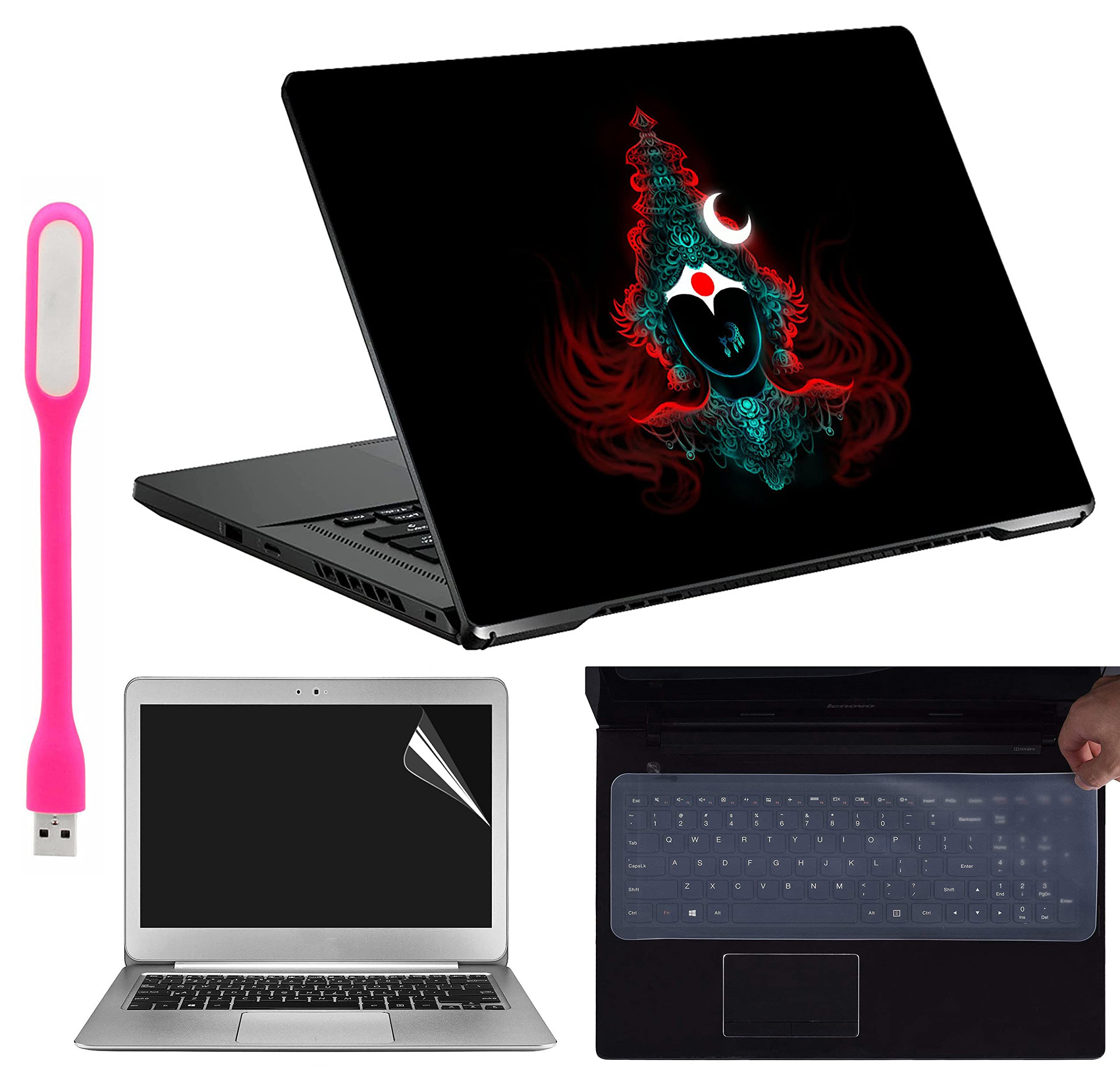 Ramiya 4 in 1 Combo Kit for 15.6-inch Laptops Decal | Screen Guard | Silicone Keyboard Protector | and USB LED Light All Models (Upto) Size : 15.6"x 10.1" XZ187 (B09R2F969Y) Amazon Price History, Amazon Price Tracker