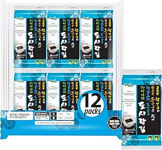 Jayone Roasted and Lightly Salted Seaweed, 0.17 Ounce (Pack of 12)