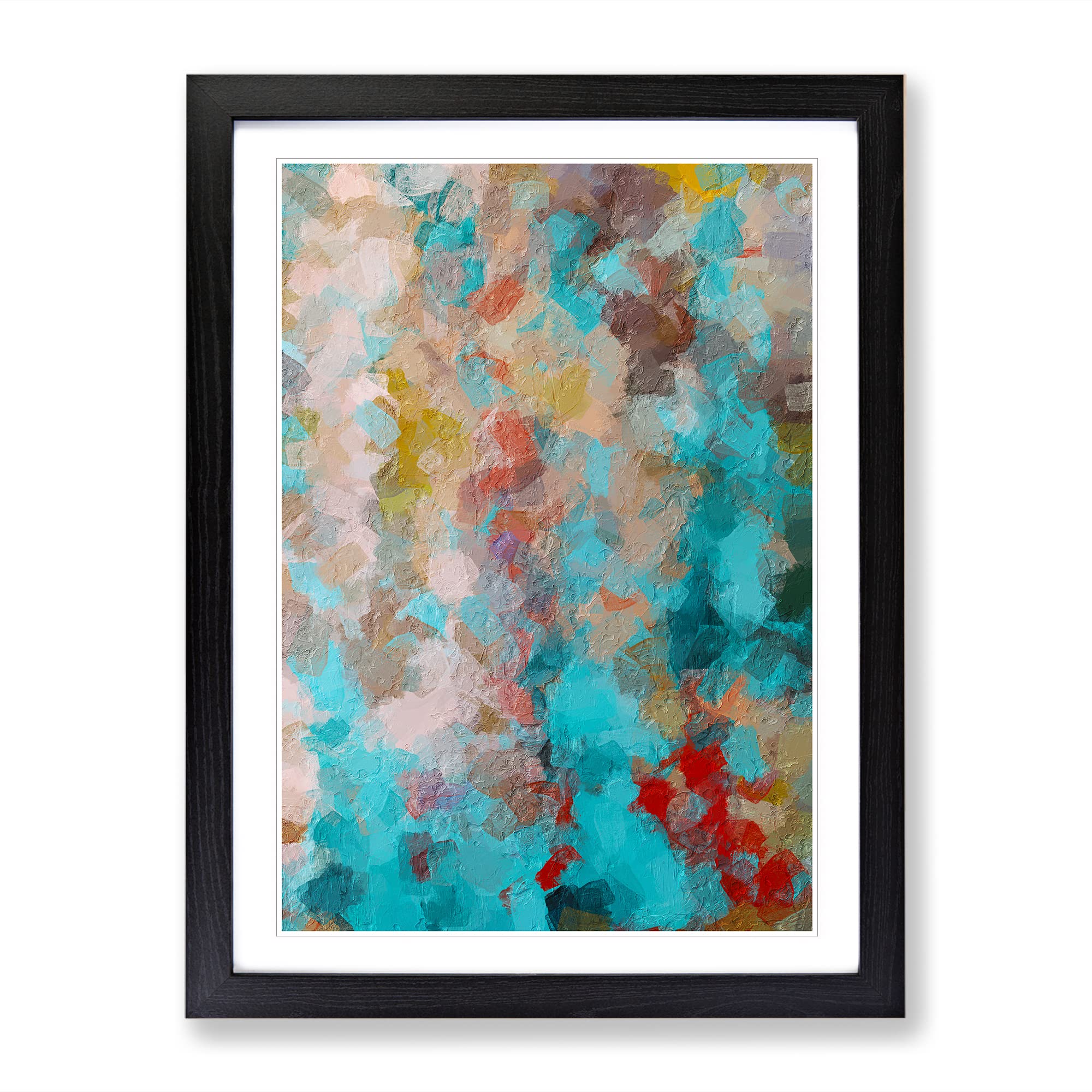 Even The Score Abstract Framed Print, Black, A3 (34 x 46 cm)