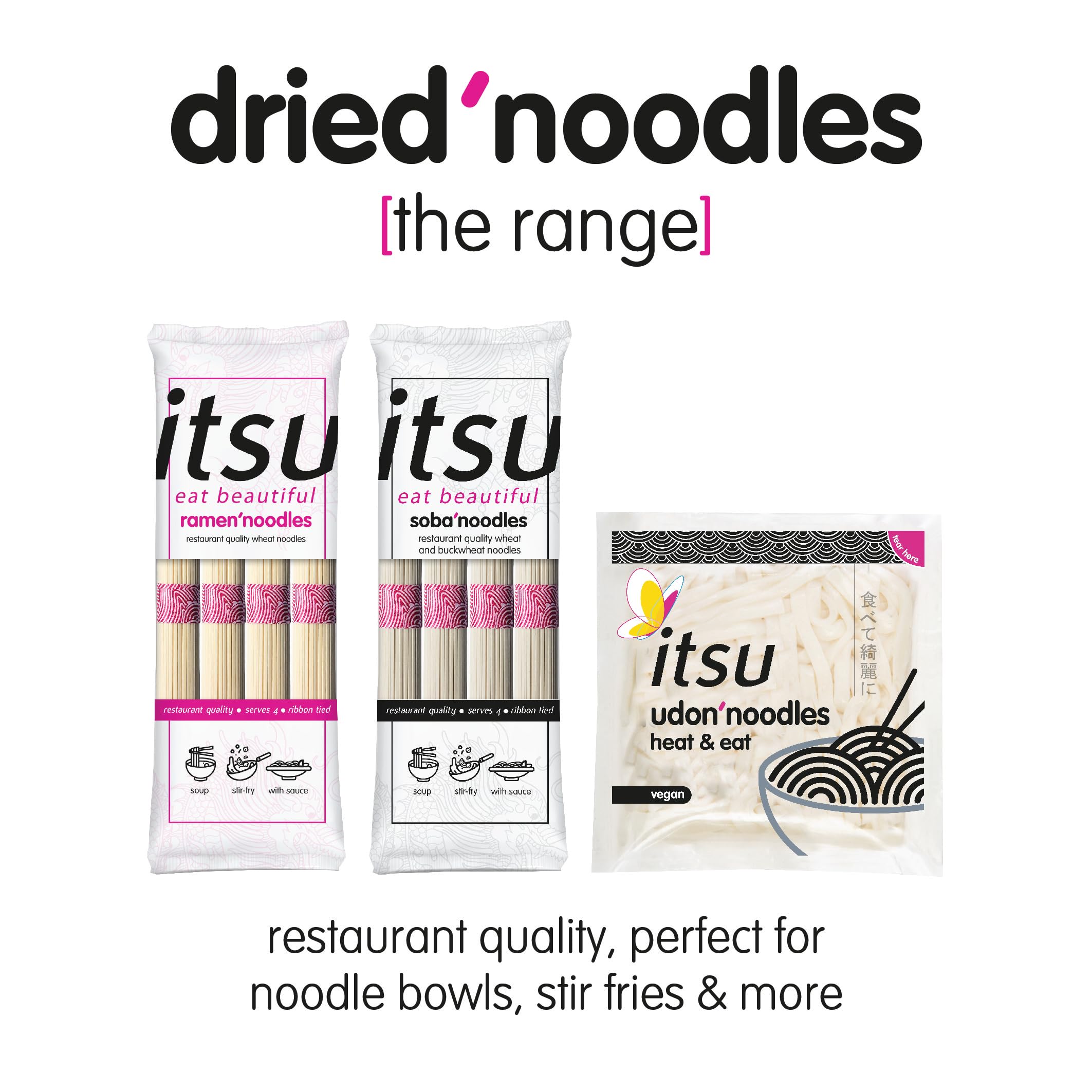 itsu Soba Nudeln 250g | Restaurantqualität | vegan | ideal für Suppen & Stir-Frites | 10 Stück