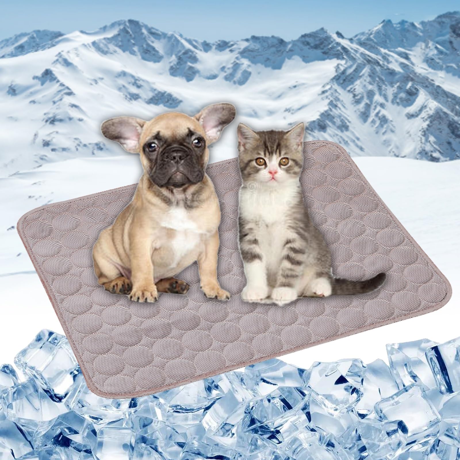 Tapis rafraîchissant pour chien lavable en machine et antidérapant XL