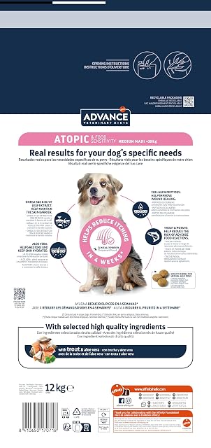Foto 4 de 6 de Advance Veterinary Diets - Pienso para perros cachorros y adultos medianos y grandes Advance Atopic Care…