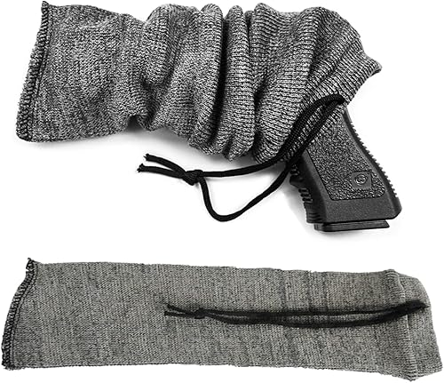 Vista 13 de GUGULUZA Calcetines extra gruesos para pistolas, calcetín de pistola para pistola, paquete de 4/5/6 fundas de pistola tratadas de silicona de punto