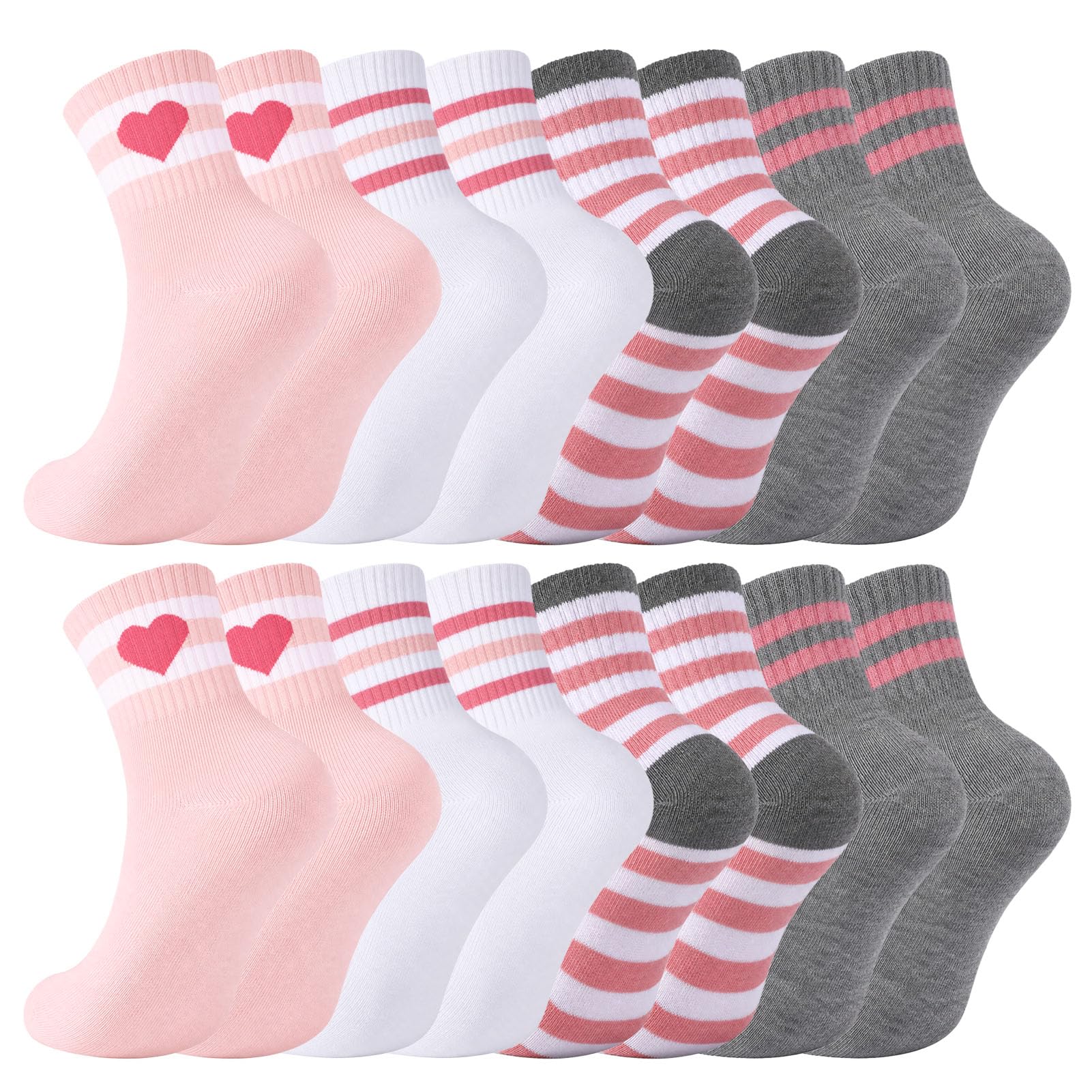 Jspupifip Girls Crew Athletic Socks
