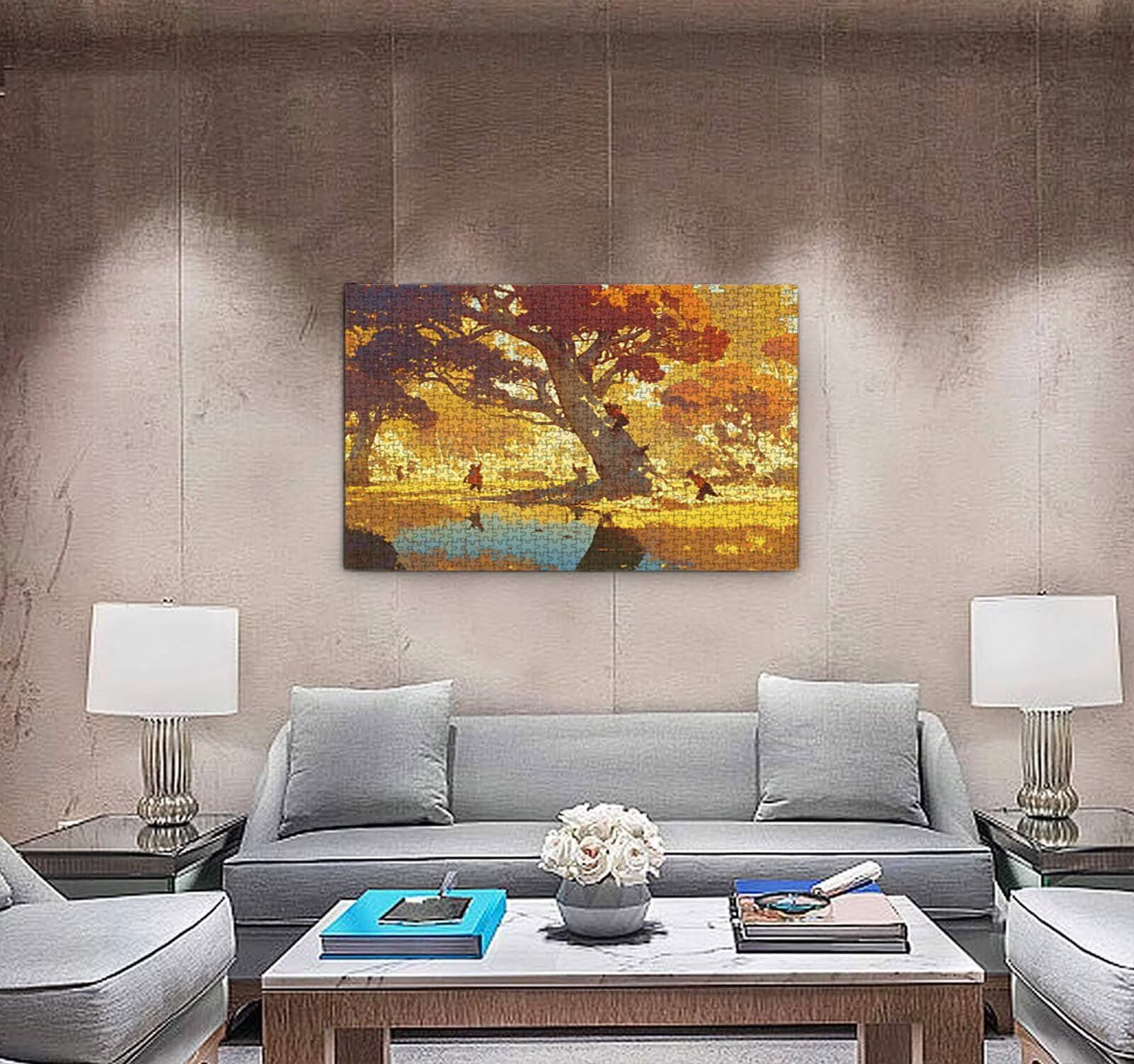 Puzzle dla dorosłych 5000, żółty park 5000 elementów, puzzle dla dorosłych, klasyczne gry edukacyjne, gry i zajęcia rodzinne, do dekoracji ścian domu, świetny pomysł na prezent R0KH-236