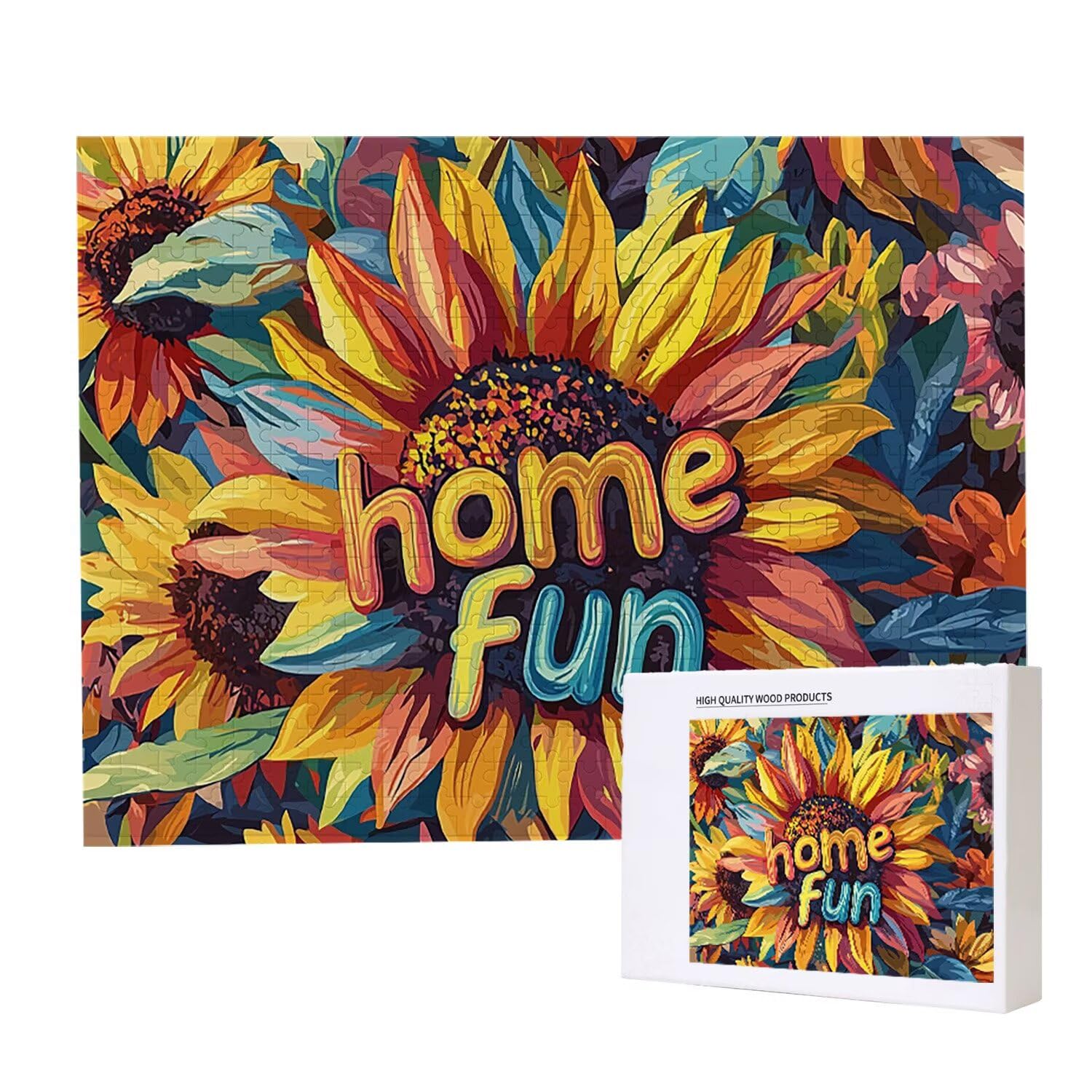 Puzzle 1500 Pieces Puzzle Adults 87x57cm Educational Game Gifts Puzzle for Adults and Children From 14 Years Creative Gift For Relaks - (Colorful Sunflower ) t-77