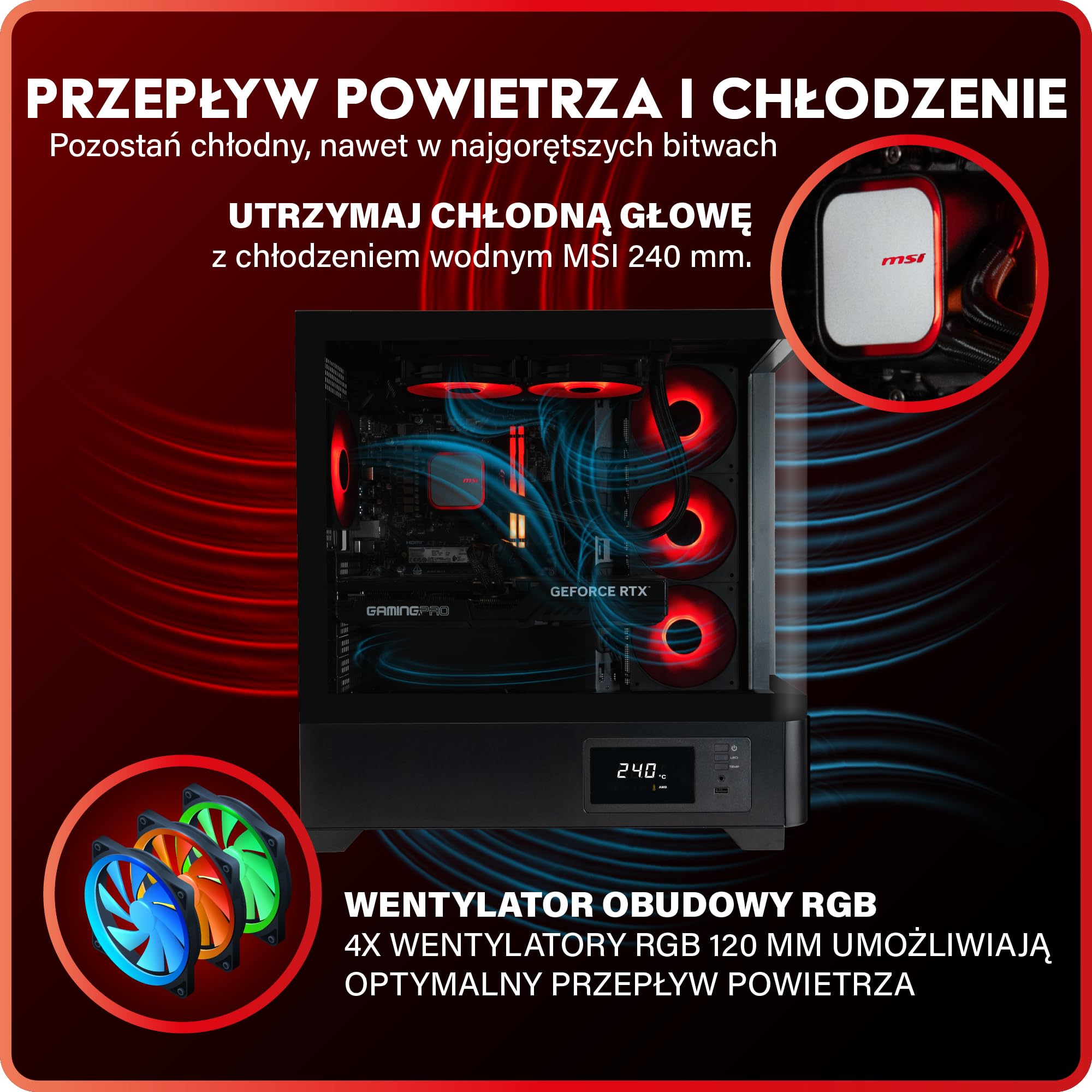Greed MKM komputer stacjonarny High End – AMD Ryzen 5 7500F + Nvidia Geforce RTX 5070Ti 16 GB – Gaming PC 4K i Raytracing – 5,0 GHz – komputery RGB – 32 GB DDR5 RAM – 1 TB SSD - Windows 11 Pro
