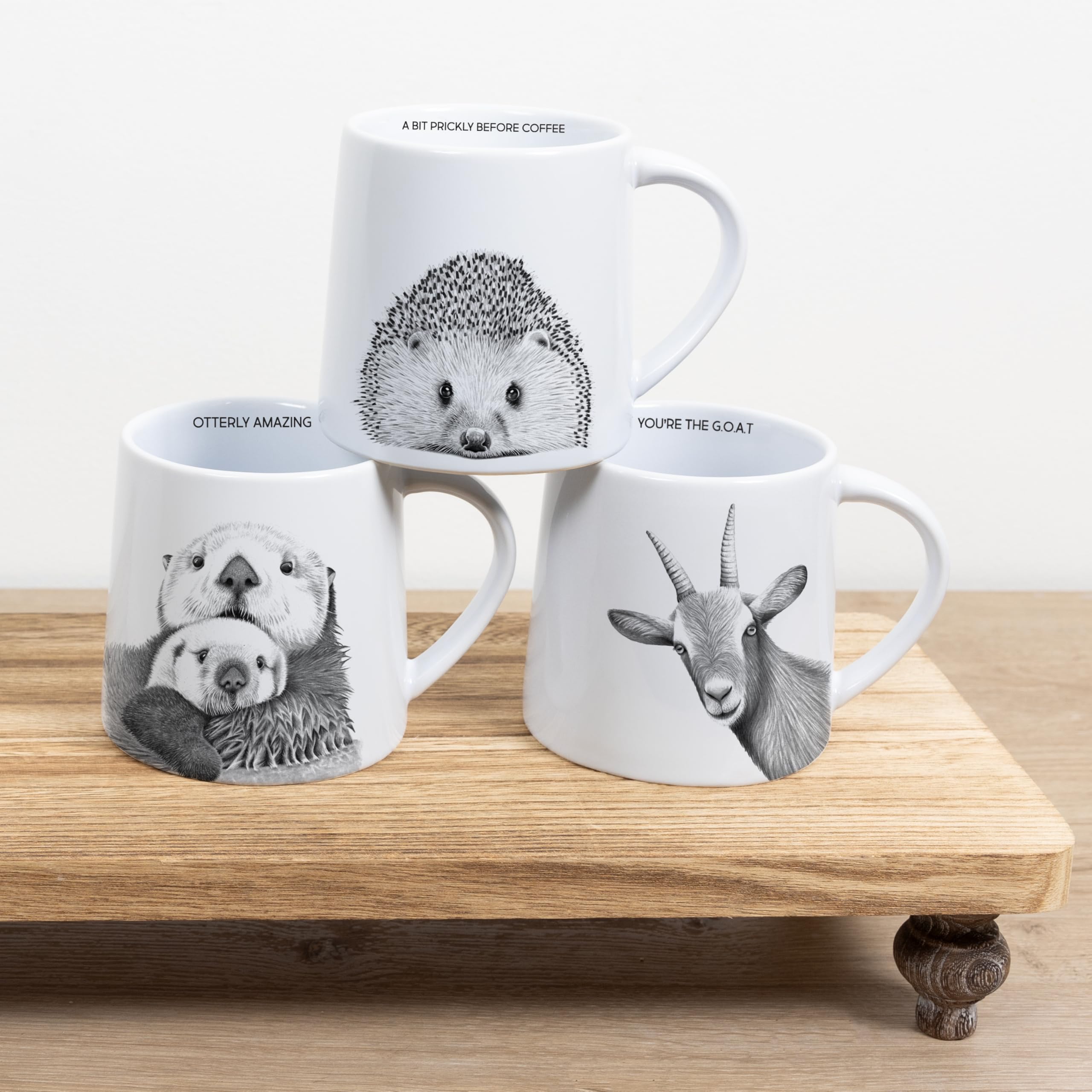 Pavilion Gift Company - Otterly Amazing - Taza de cerámica de 17 onzas para café y té, nutria, lindos utensilios de cocina de granja