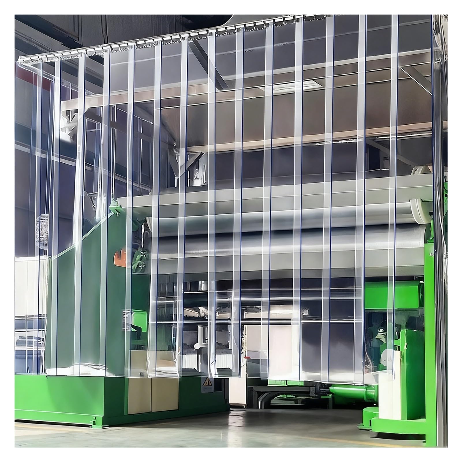 Rideaux Garage Résistant aux Chocs Rideau Isolant Thermique Porte Lot Bandes en Plastique Cuisines, Balcons(75x250cm/29.53x98.43in)