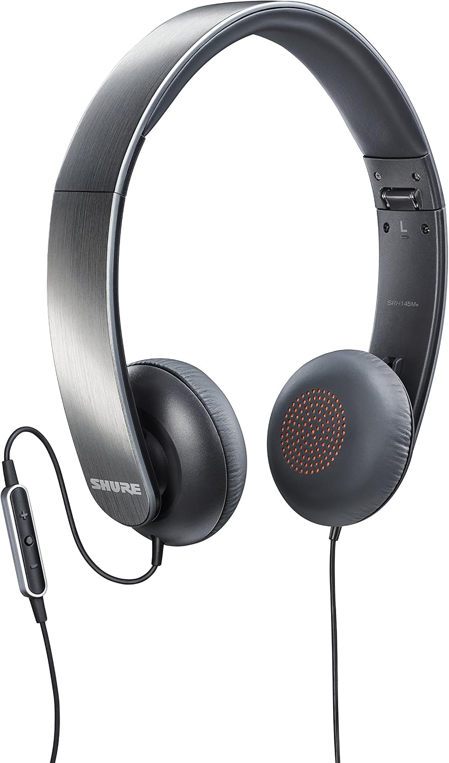 Shure SRH145m+ Portable Collapsible Headphones with Remote + Microphone Compatible with All Apple iOS Devices