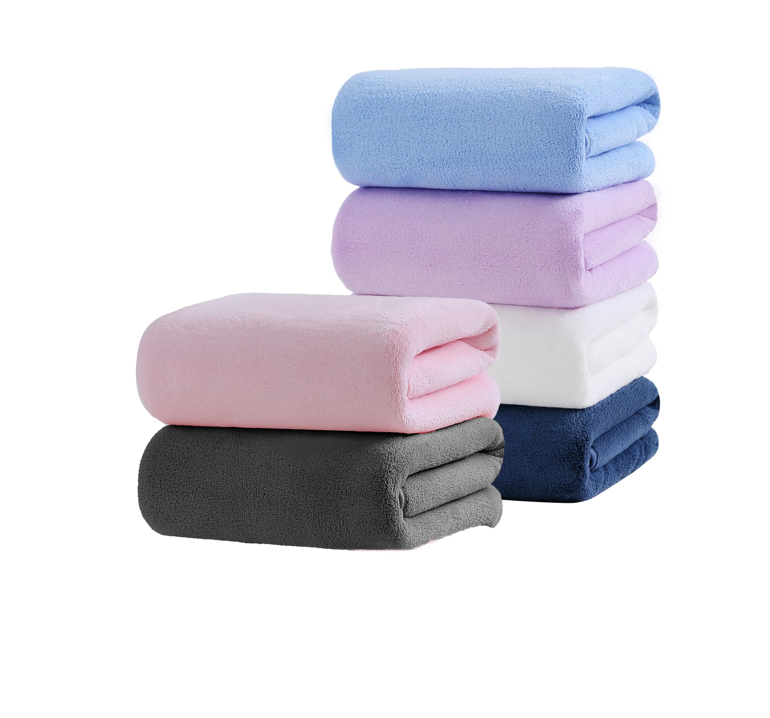 Aibaser Toalla de baño (microfibra, rosa, 71 x 142 cm)