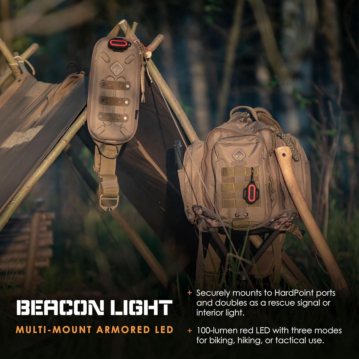 HAZARD 4 Beacon Light Kit-B - LED Core - Rechargeable Wireless Strobe Device - Amber Warning Light - Battery Powered - Includes Boot Cover, SG1, Screws/Plugs, Nuts/Plugs, Charge Cable