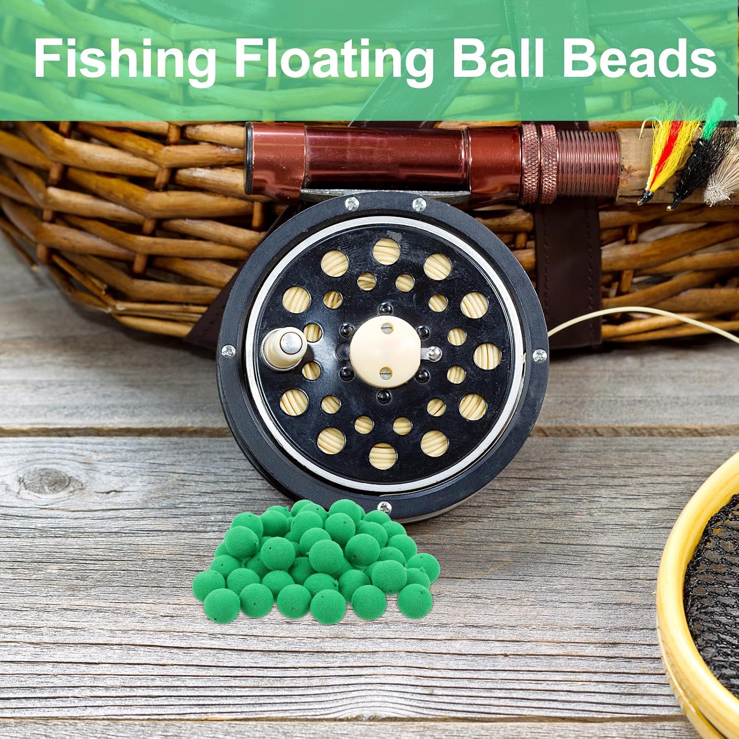 50pcs Fishing Beads, Hook Foam Beads Carp, Fishing Line Lure 12mm, Saltwater Rigs Bait, Freshwater Float Lure Supplies, Rig Line Accessories Yellow image 4