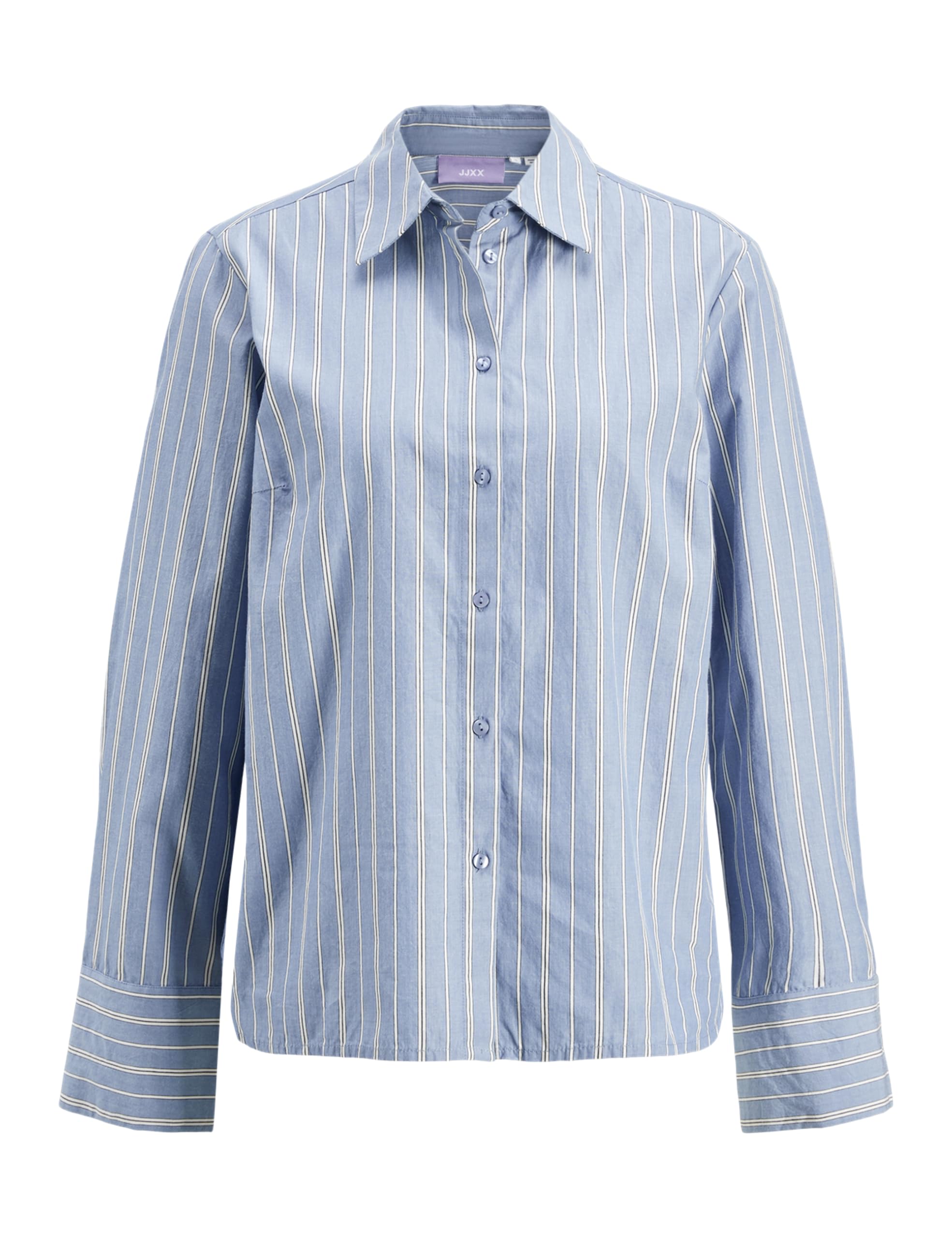 JJXX Women's Jxtessa Ls Reg Poplin Shirt WVN, Coronet Blue/Stripes: Stripe, M