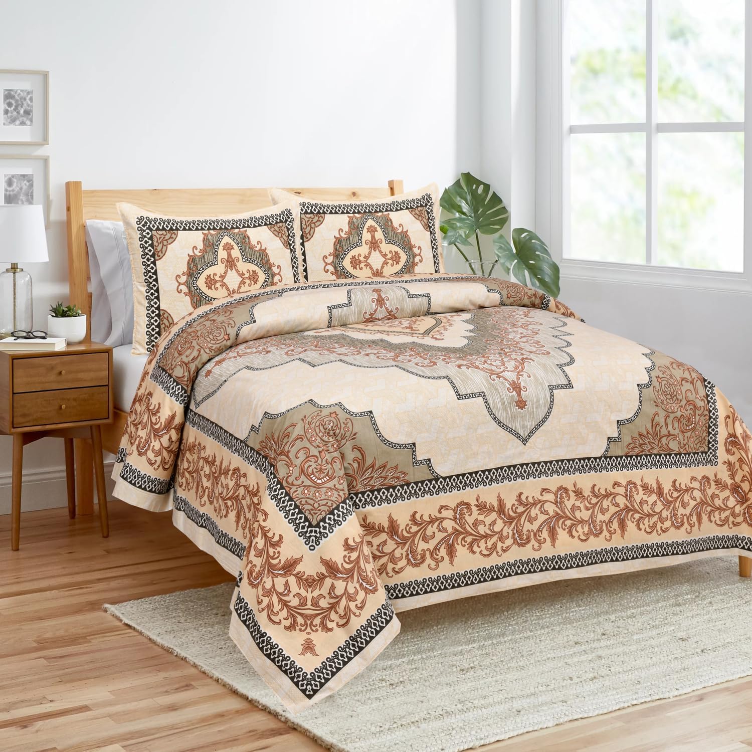 See full amazon price history chart for Dream Homme 240 TC Bedsheet King Size Bed Cotton for Double Bed with 2 Pillow Covers - 100 * 108 Inches (Delux Beige) Dream Homme 240 TC Bedsheet King Size Bed Cotton for Double Bed with 2 Pillow Covers - 100 * 108 Inches (Delux Beige) (B0BP2WJ7PN) Amazon Price History, Amazon Price Tracker