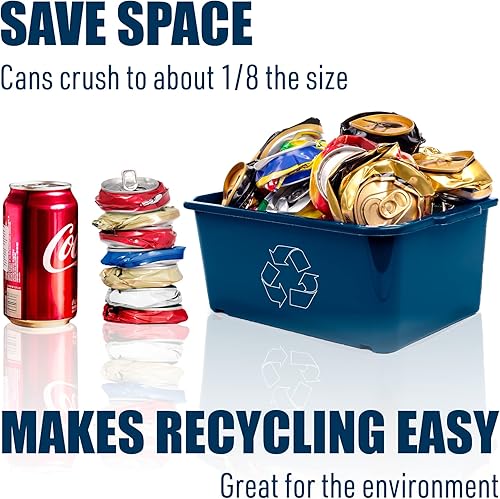 Miniatura 6 de Mckay Trituradora de latas de metal de 16 onzas, trituradora de latas montada en la pared, trituradora de latas para reciclar trituradora de pared