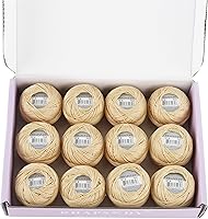 Vista 25 de Rhapsody Hilo de algodón perla tamaño 8 hilo de ganchillo Perle 12 bolas Set tejido a mano, bordado, sashiko, punto de cruz, costura, punto