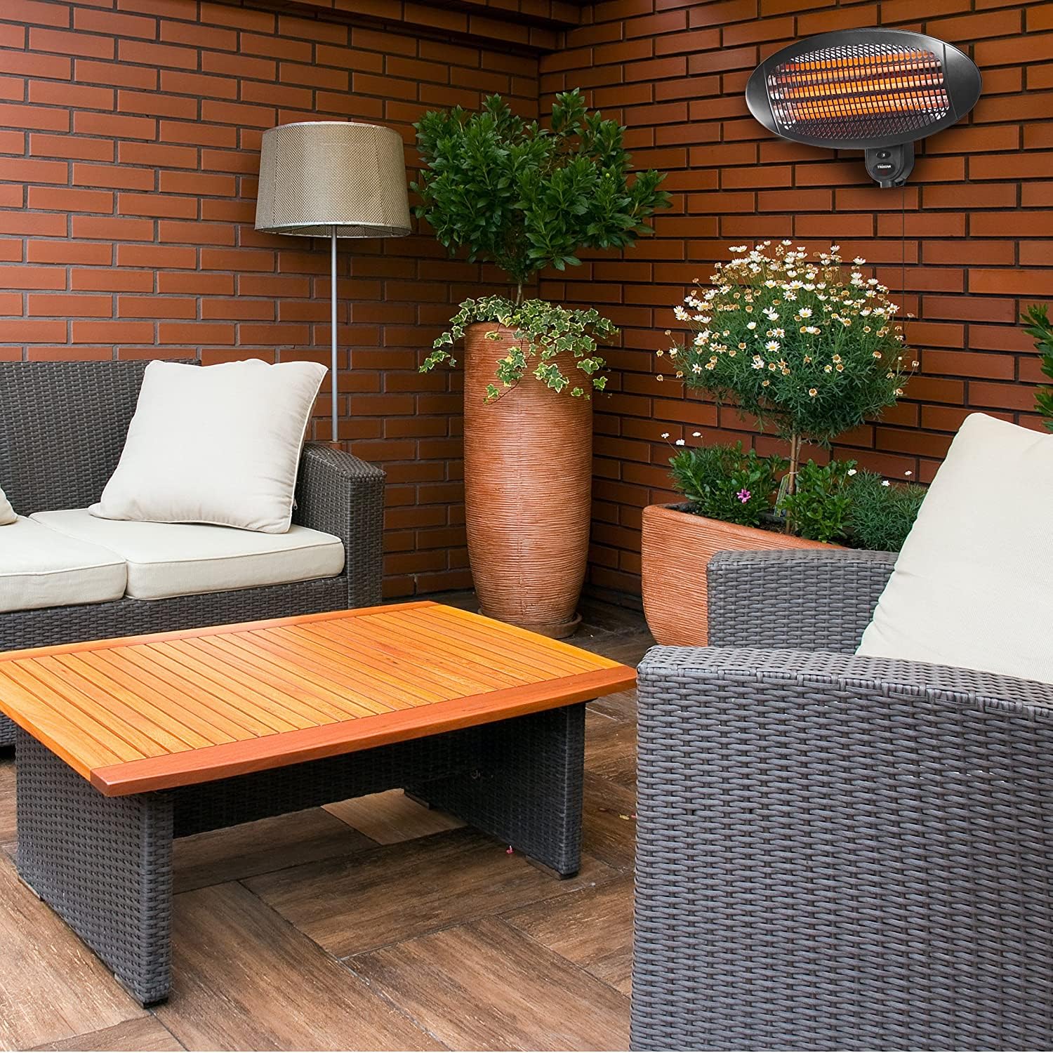 STUFA AL QUARZO NIKLAS RAGGIO DI SOLE STELO 650/1300/2000 W