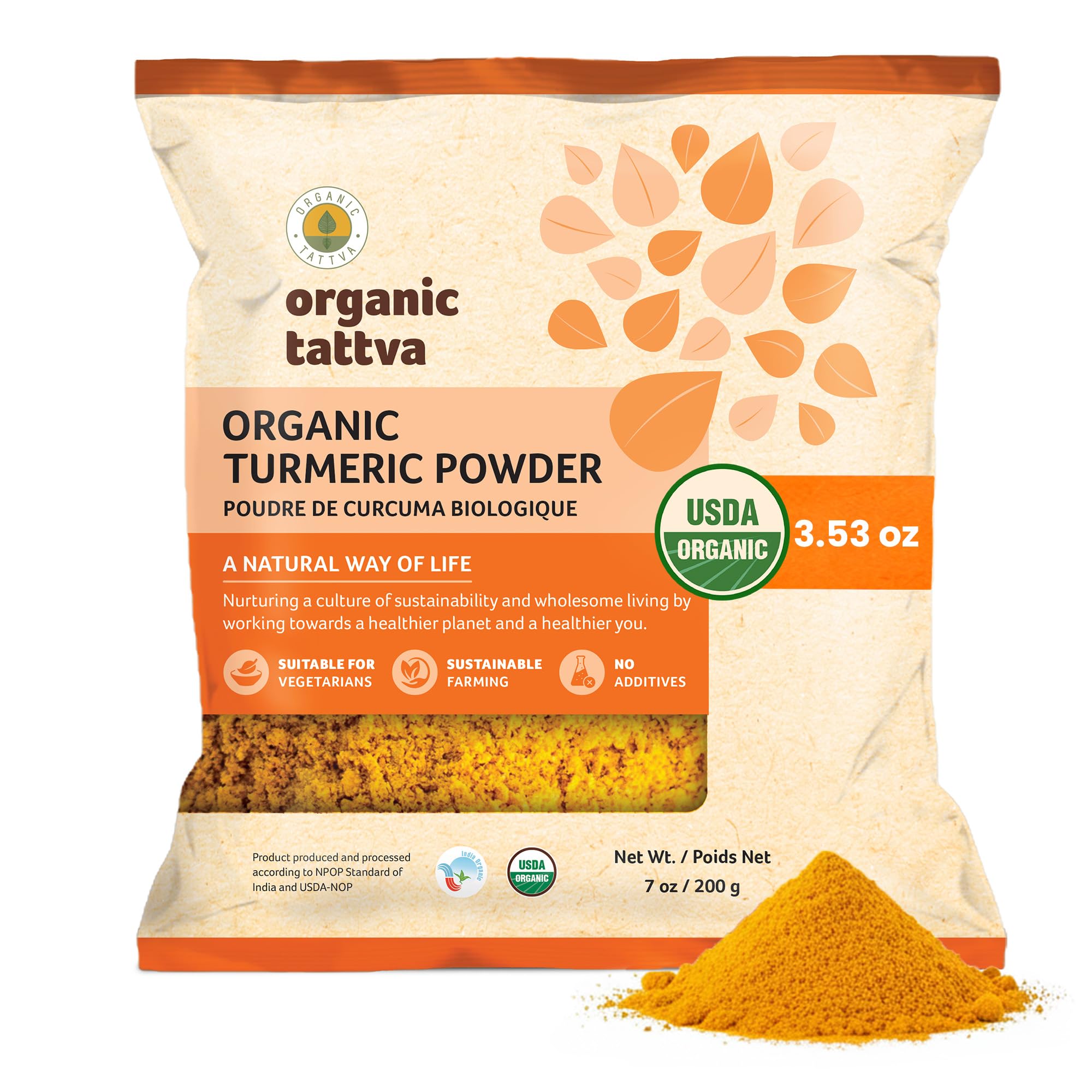 Organic Gluten Free Turmeric (Haldi) Powder - 100 Gram | Quality Indian Spice, High Curcumin Content Haldi Powder