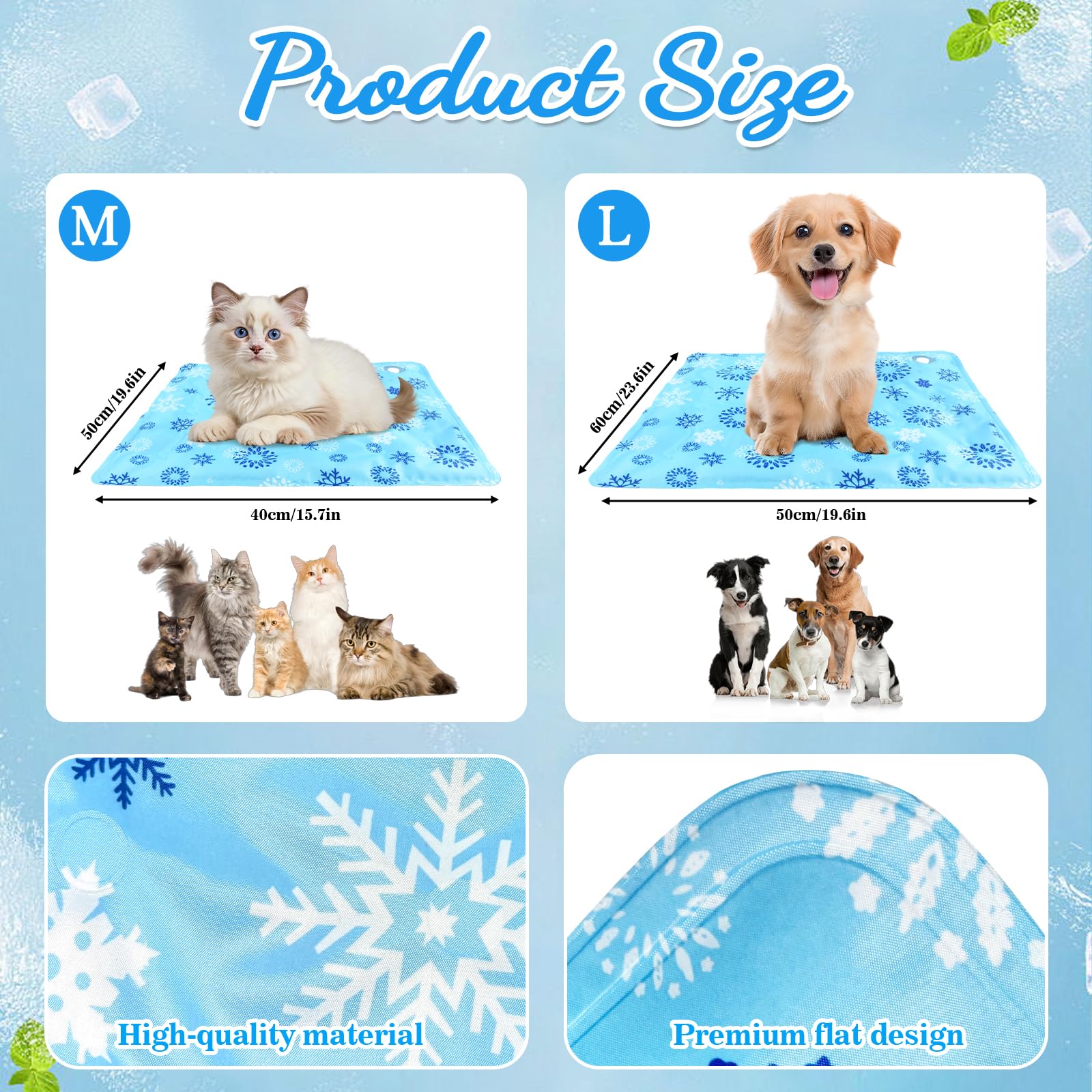 Cuscino Refrigerante ad Acqua per Cane Piccolo e Gatto, Tappetino Rinfrescante Anti Caldo