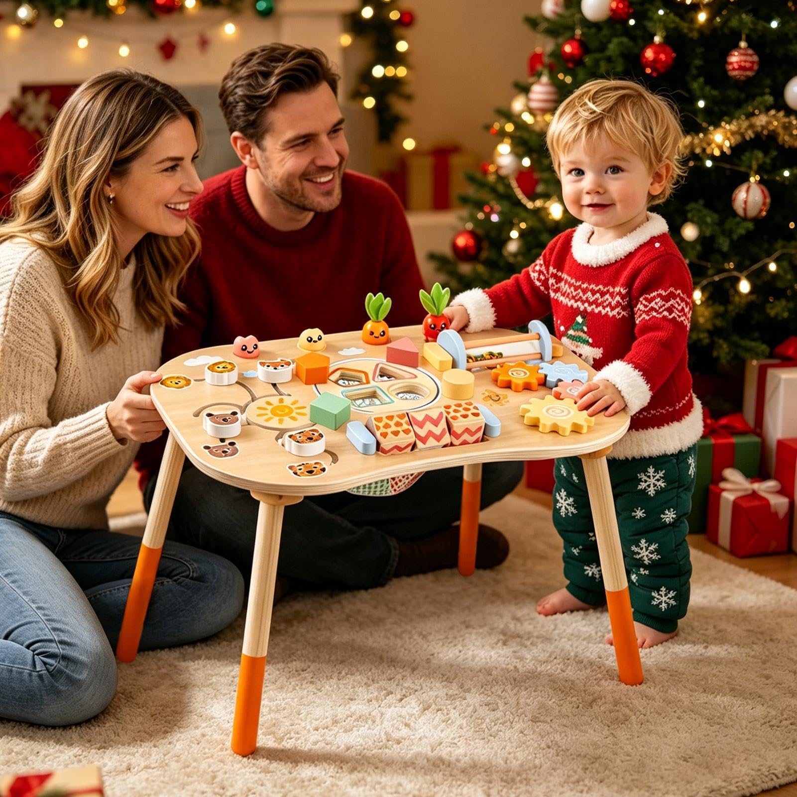 Generisch Aktivitätszentrum für Kinder Interaktives Lernspiel | Platzsparender Aktivitätstisch für und Mädchen, Geburtstag, Kindertag, Kindergarten und Klassenzimmer