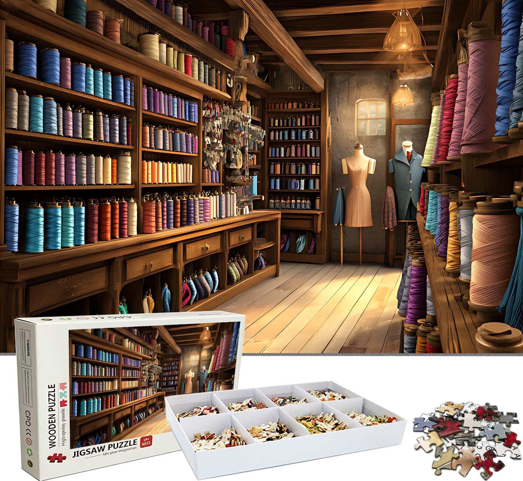 Puzzle 3000 elementów, drewniane puzzle dla dorosłych – Impossible Puzzle 122 x 81 cm, niffy myślenie i sport myślenia dla kobiet i mężczyzn, gra rodzinna na wieczory z grami, prezent dla kobiet