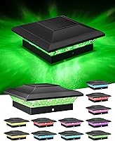 Vista 18 de T-SUN Luces Solares para Tapas de Postes Paquete de 6 para Postes de Vinilo/Madera de 4x4, Impermeables para Exteriores Blanco Cálido y Frío