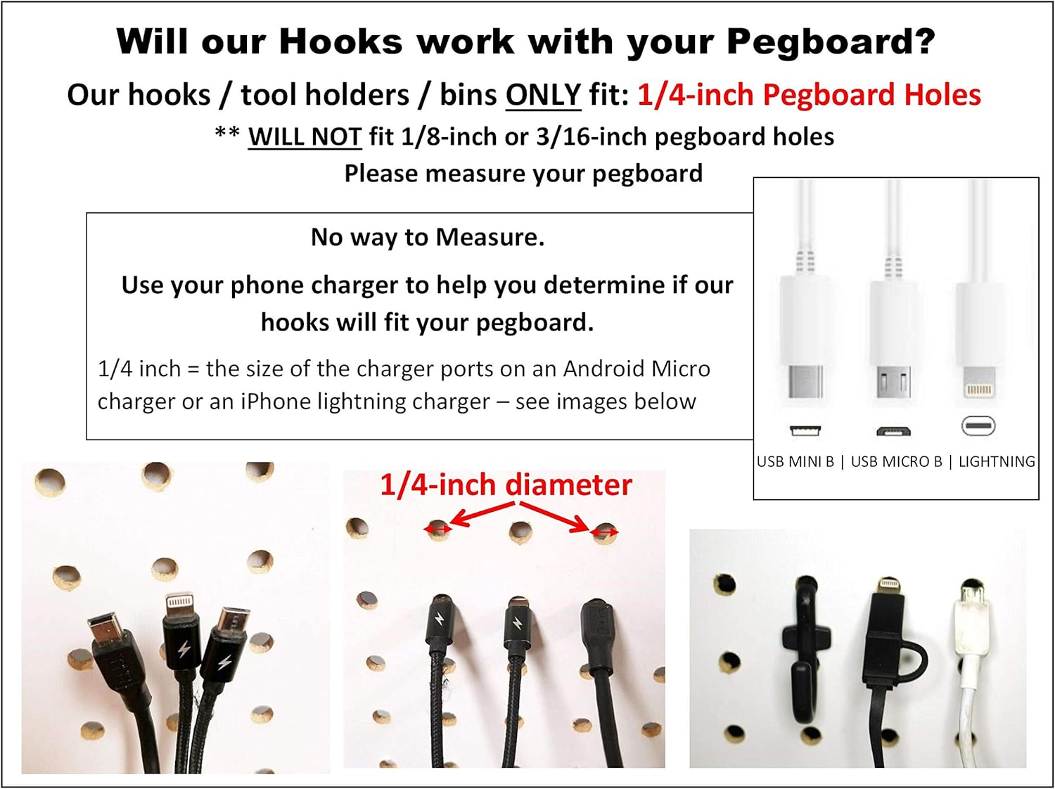 Free Shipping Offer Plastic L Style Peg Board Hook Kit | Garage Tool Craft Jewelry Storage Pegboard Organizer (100, White)