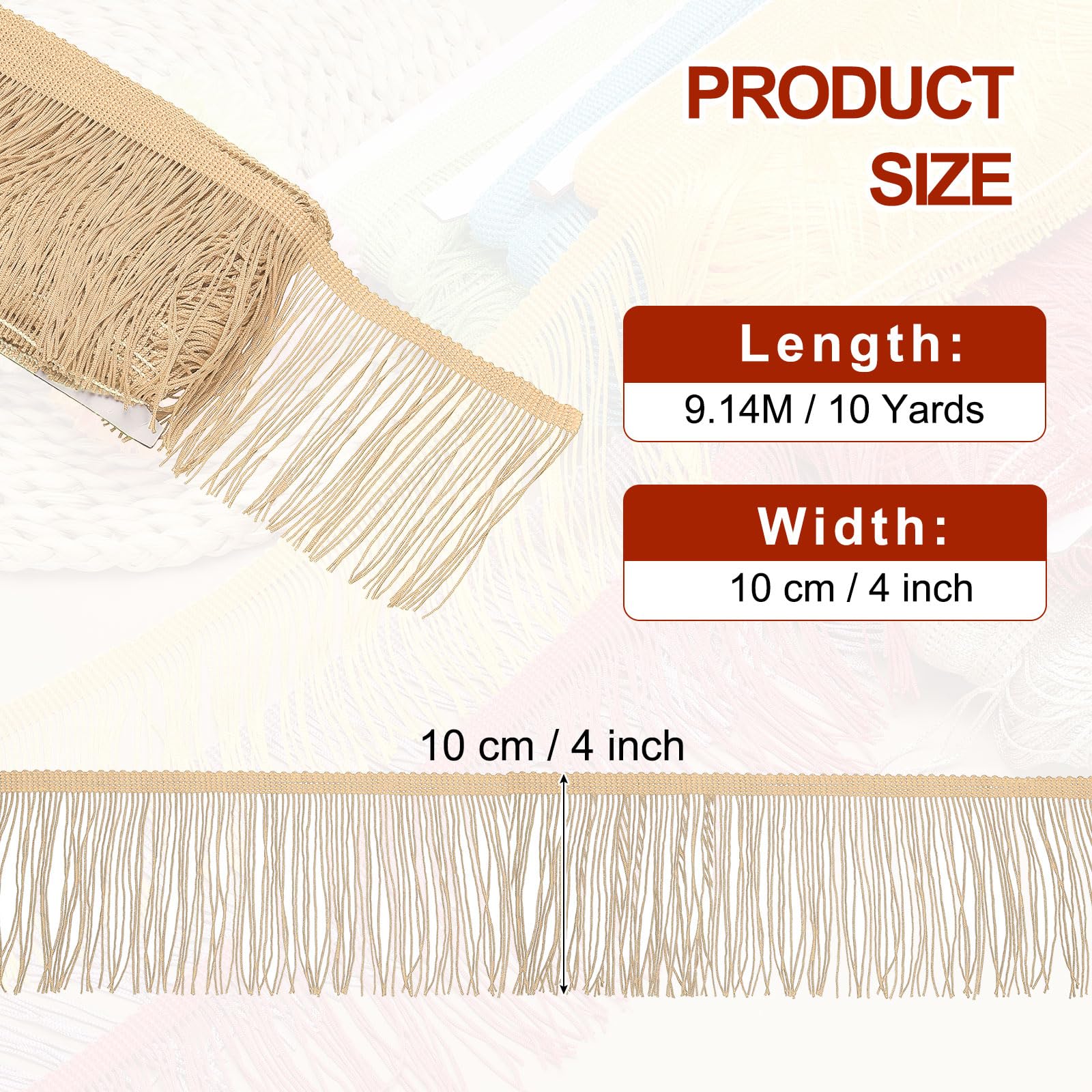 PATIKIL Light Pink Fringe Trim - Image 2