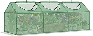 Outsunny Gewächshaus mit Fenster PE Treibhaus Tomatenhaus Frühbeet 180 x 60 x 60cm Grün