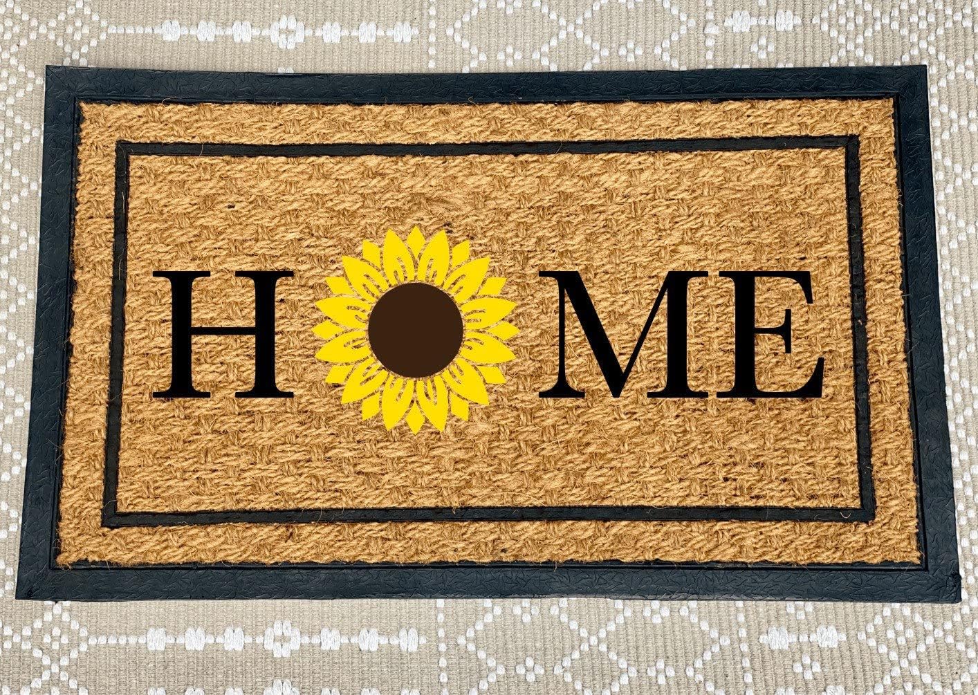 Home Sunflower Doormat Woven Doormat Summer Doormat