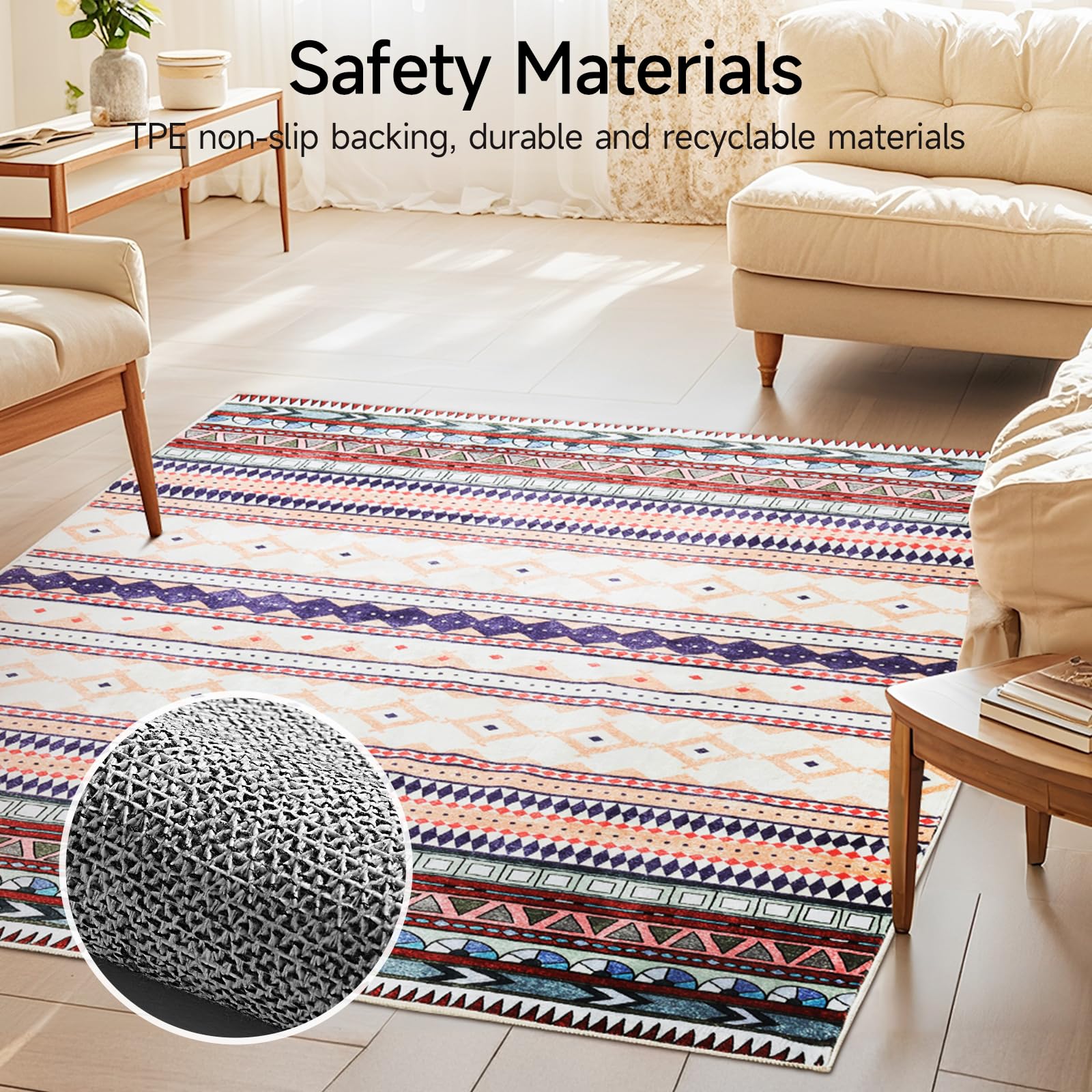 iHeroo Tappeto Salotto Moderno 120x170cm, Tappeto Morbido e Antiscivolo, Tappeto Lavabile in Lavatrice, Perfetto per Soggiorno e Sala da Pranzo