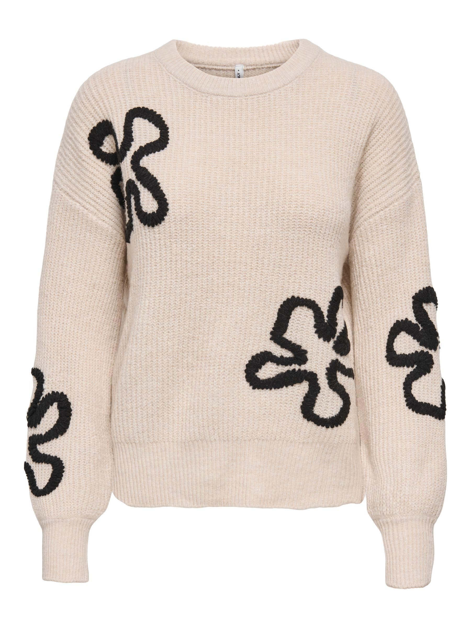 ONLY Damen Onldaisy Ls Stitch O-Neck KNT Onldaisy Ls Stitch O-Neck KNT (1er Pack)
