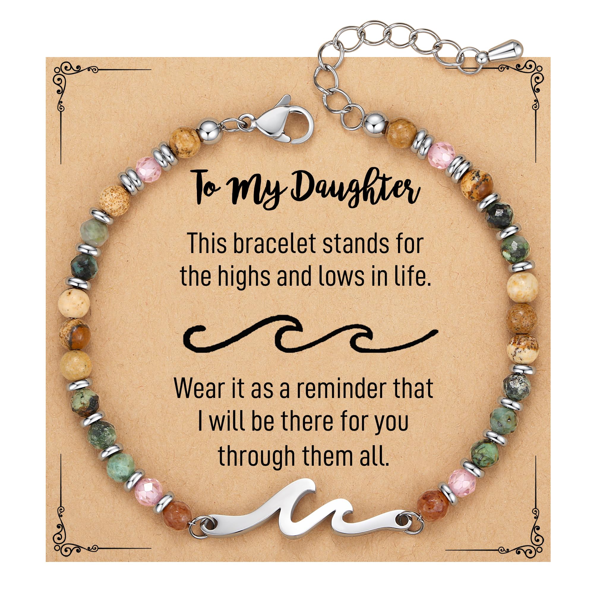 TONY &amp; SANDY Friend Gifts for Women, Unique Birthday Gifts for Women, Sister Gift from Sister, Wave Bracelet, Christmas Stocking Stuffers for Woman Female, Bestie Friendship Bracelets