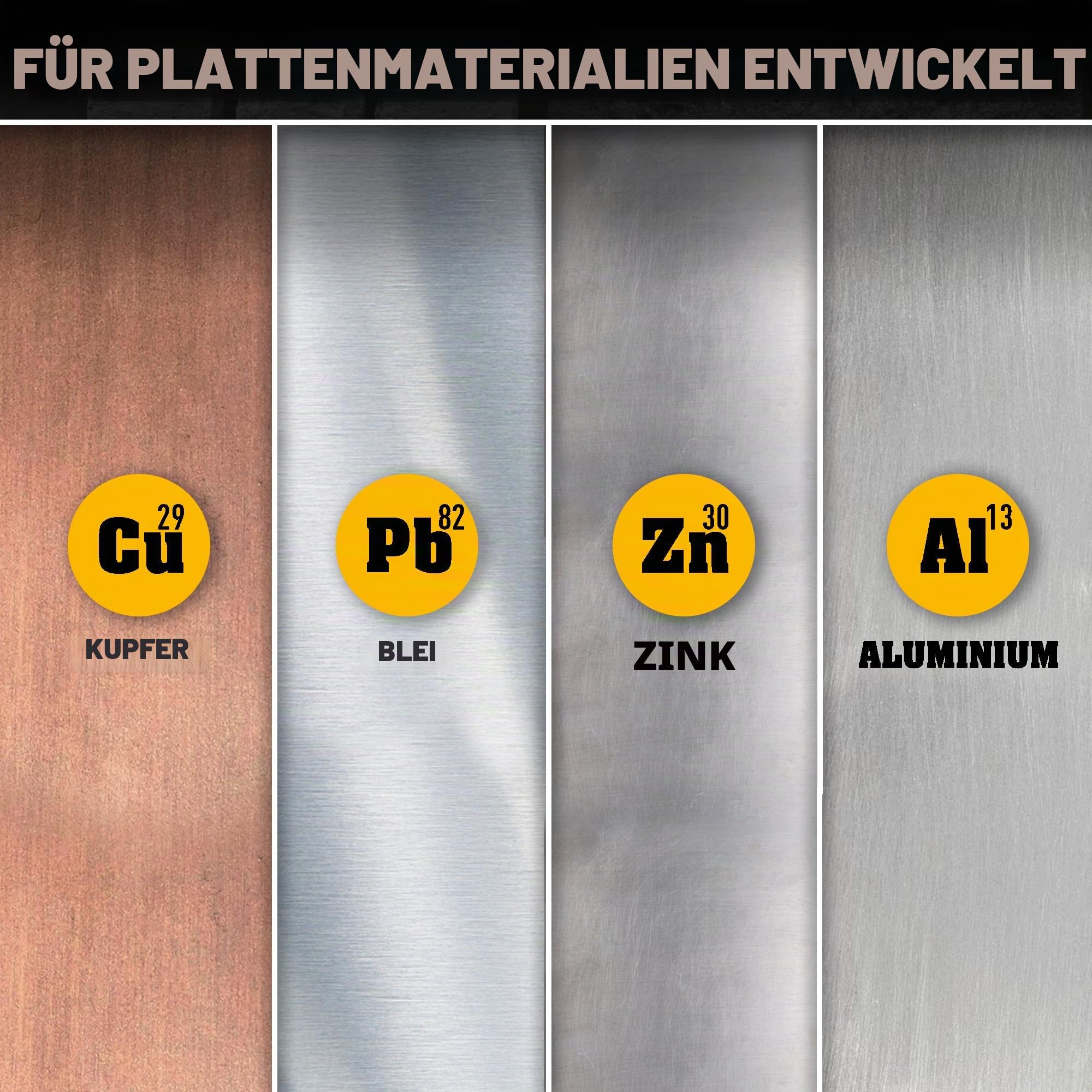 Roughneck Pro Bleibearbeitungsset – Dachdeckerwerkzeug-Set in Stoffrolle zum Formen und Bearbeiten von Blei-, Kupfer-, Zink- und Aluminiumdächern