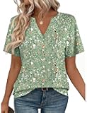 Zeagoo Womens Tops Short Sleeve V Neck Tee Shirts Cute Dressy Casual Clothing Business Work Blouse