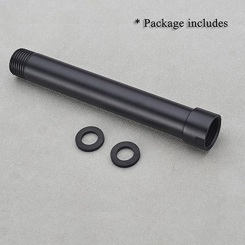 Miniatura 5 de Extensor de brazo de ducha negro, extensión de brazo de ducha de 4 pulgadas por BSTIIU, NPT de 12 pulgada macho a hembra, brazo de ducha recto en