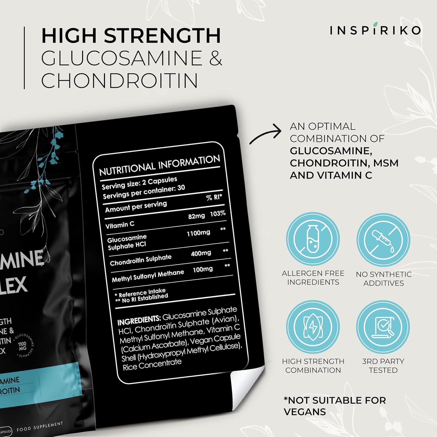 Glucosamine and Chondroitin High Strength Joint Care Supplement