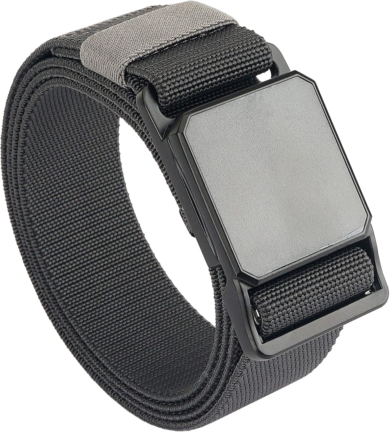 Tactical Elastic Belts for Men Quick Release Magnetic Buckle Stretch Webbing Heavy Duty Work Golf Belt 1.5inch Wide