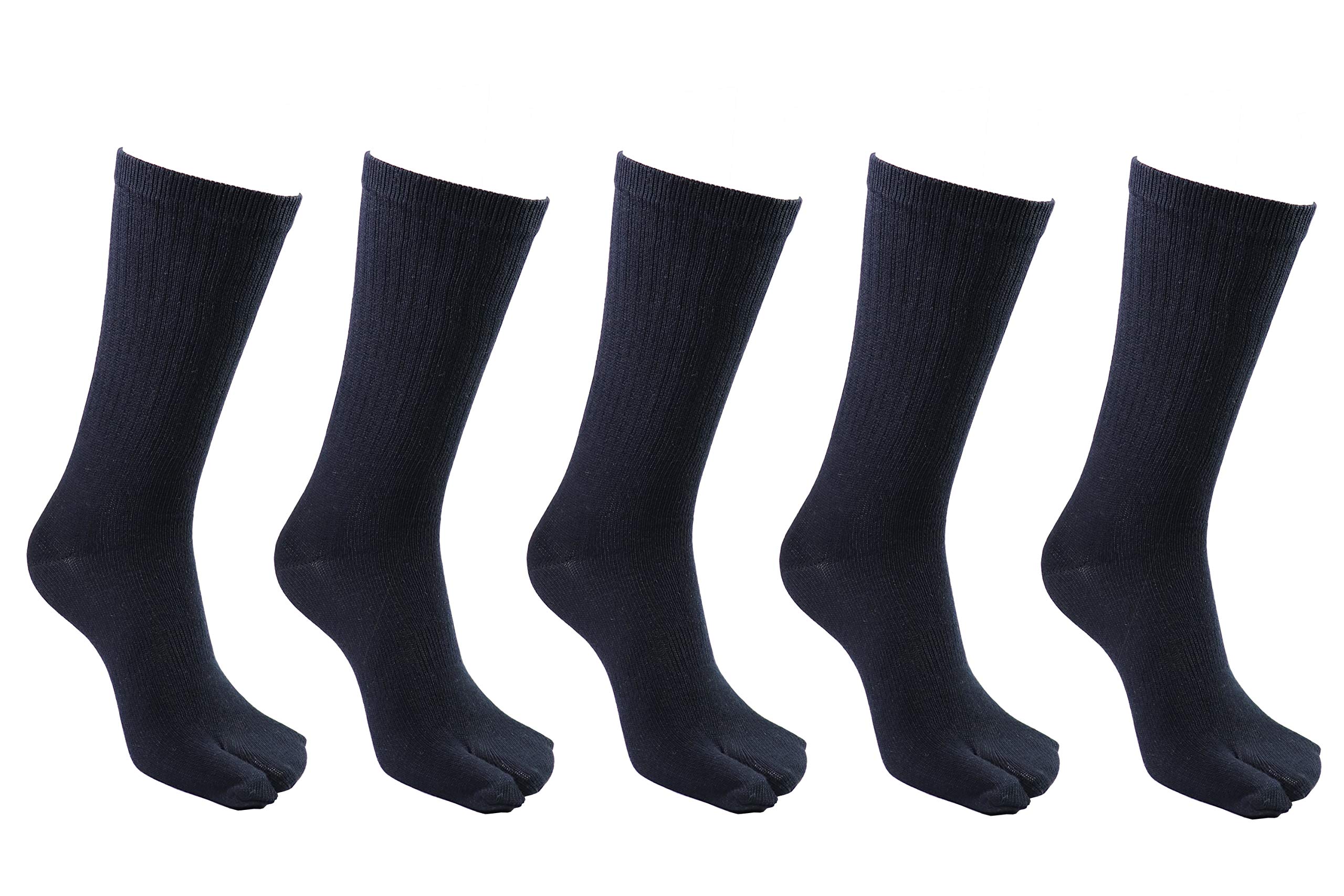 Men's 2 Toe Sandal Toe Flip Flops Toe Japanese Tabi Toe Socks,5 Pairs Pack