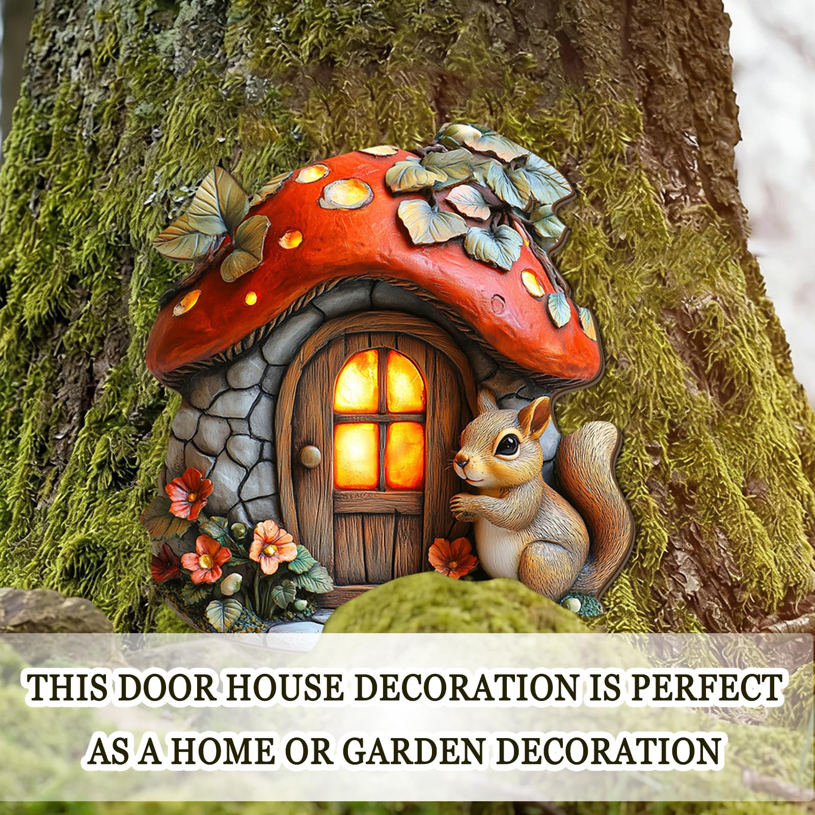 6 Pezzi Porte di Legno Delle Fate, Porticina Elfo Dell'Albero Del Giardino Delle Fate, Decorazione Giardino Miniatura 2D con Porticina Elfo Albero, Accessorio Artistico per Esterni Casa
