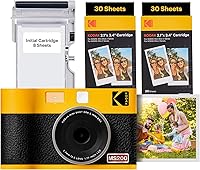 Vista 1 de KODAK Mini Shot 2 ERA 4PASS 2-in-1 Instant Camera and Photo Printer (Yellow, Camera + Initial 8 Sheets + 60 Sheets)